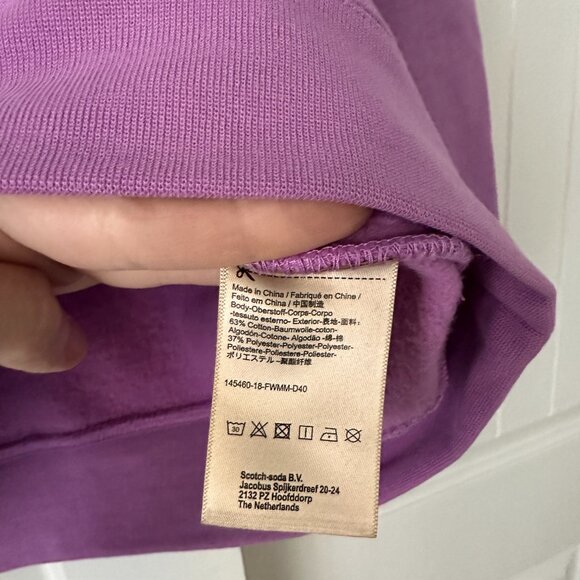Scotch & Soda Classic Sweat With Logo Chest Artwork - Purple Size L - Picture 6 of 8